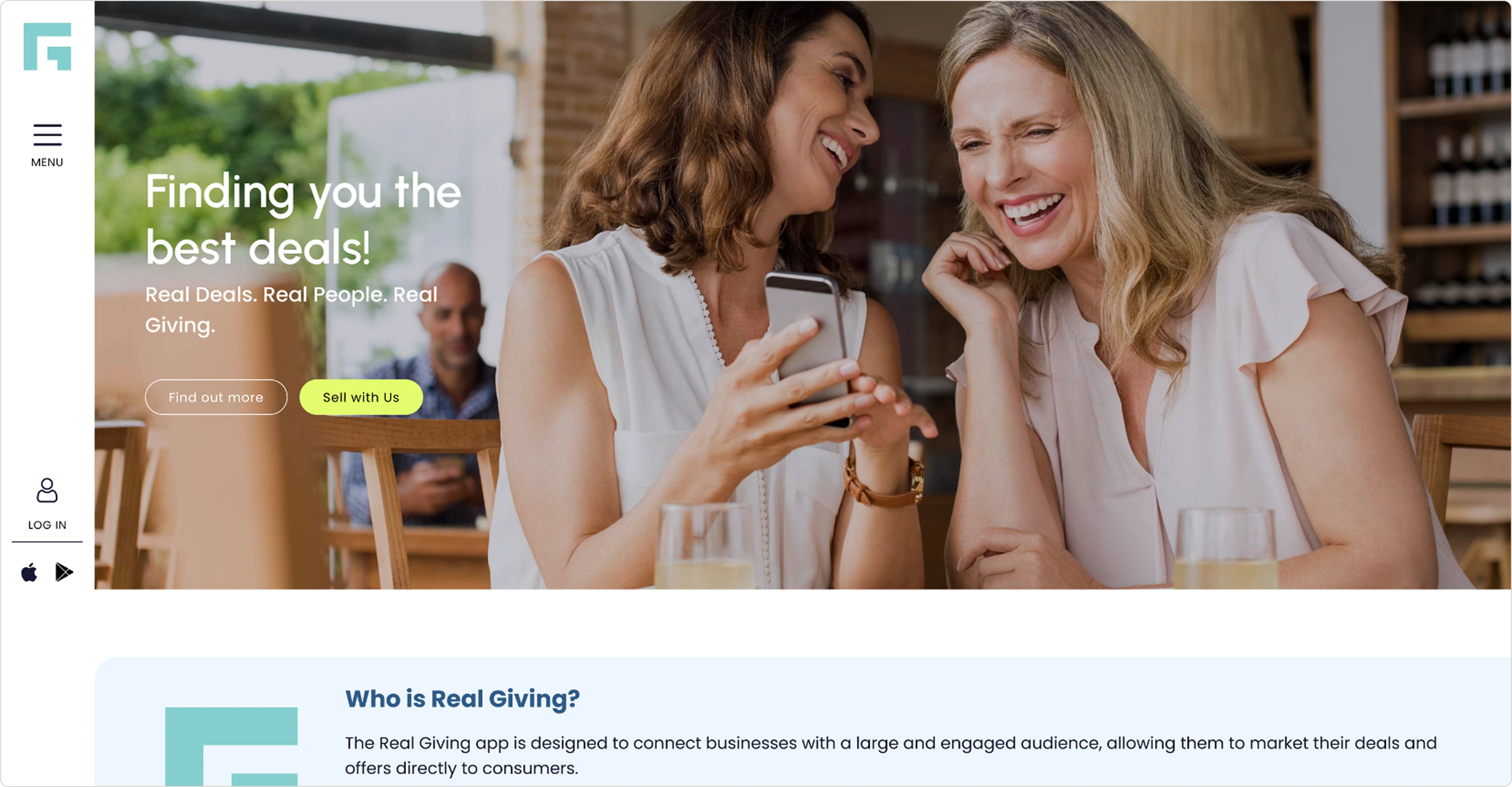 Real Giving website home page