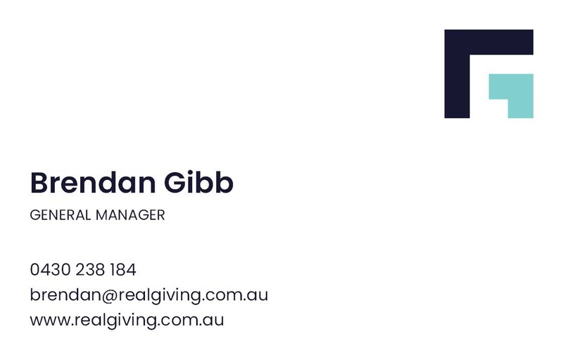 Real Giving business card back