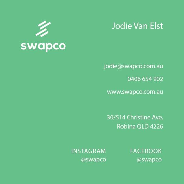 SwapCo business card back