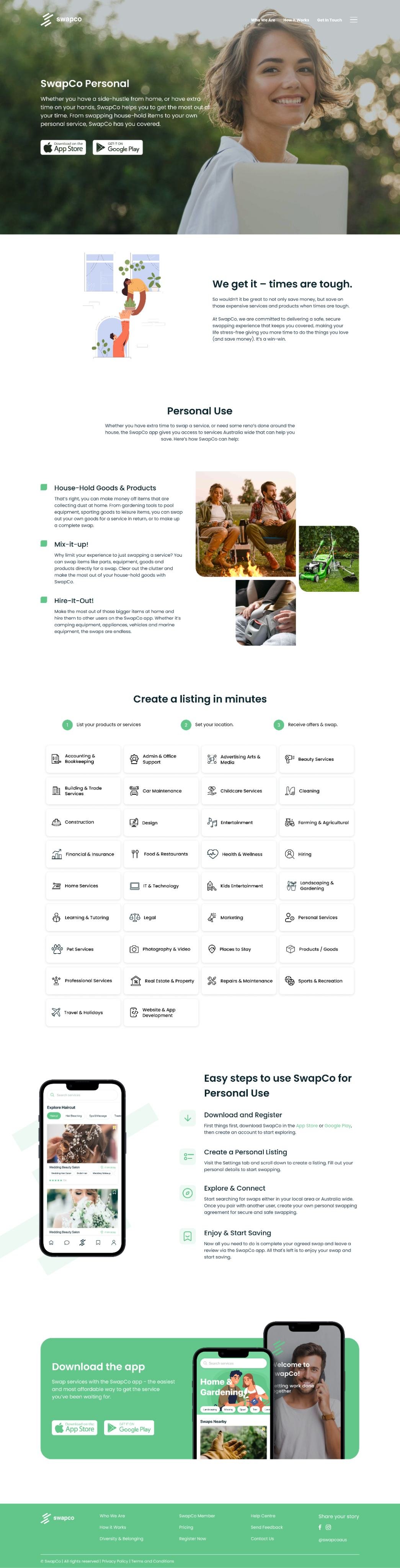 SwapCo Personal page