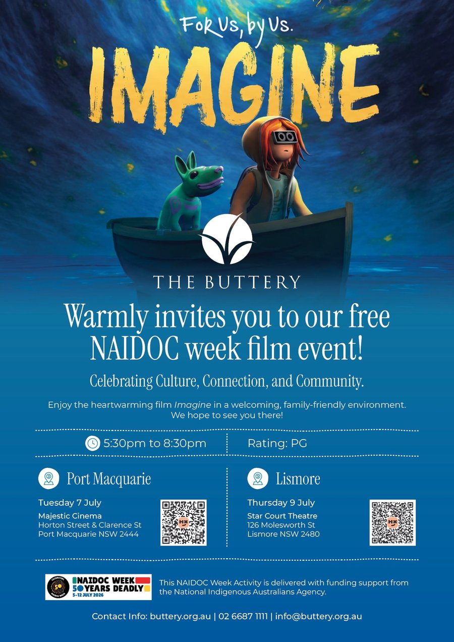 The Buttery NAIDOC Week film event flyer
